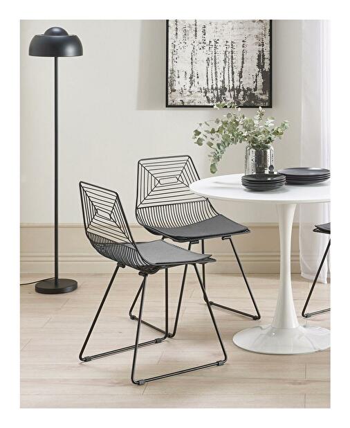Set 2 ks jídelních židlí Bricio (černá)