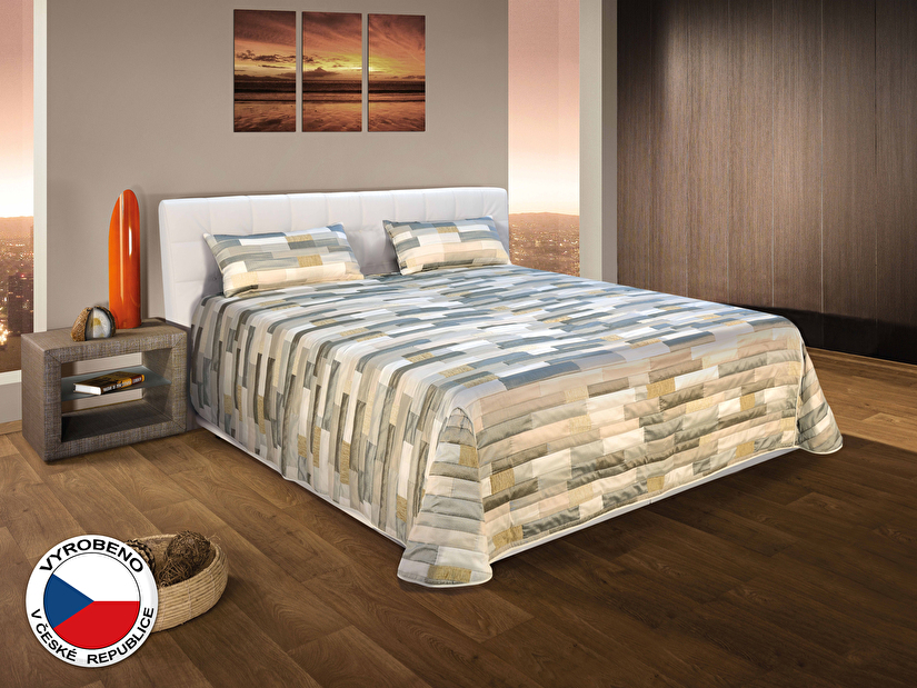 Manželská postel 180 cm Blanář Monaco (bílá) (s rošty a matracemi)