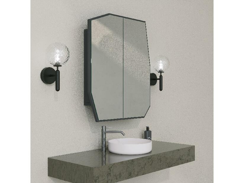 Koupelnová skříňka se zrcadlem Quentin (černá)