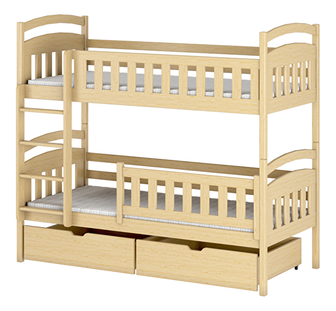 Dětská postel 80 cm Irwin (s roštem a úl. prostorem) (borovice)