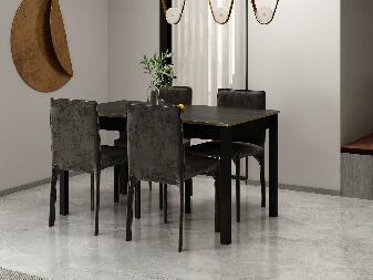 Jídelní stůl Sutopa 2 (černá) (pro 4 osoby)