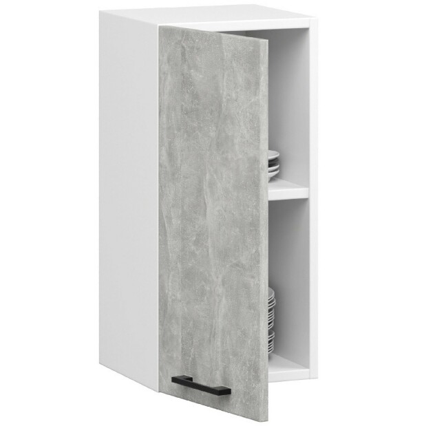 Horní kuchyňská skříňka Ozara W30 H581 (bílá + beton)
