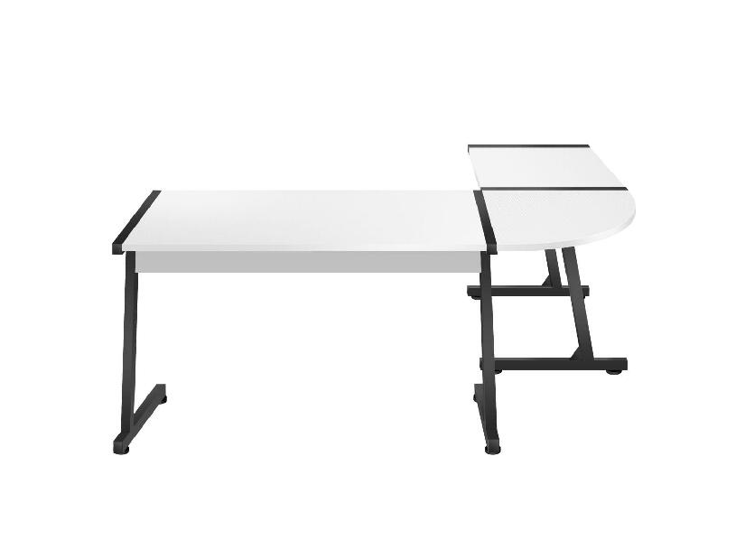 Rohový PC stolek Hyperion 6.0 (černá + bílá)