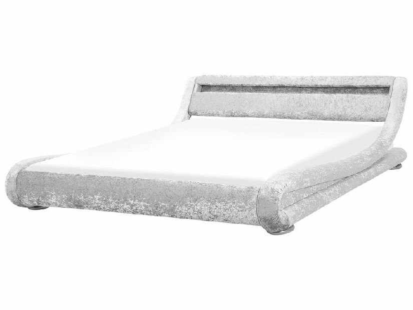 Manželská vodní postel 180 cm Anais (stříbrná) (s roštem a matrací)