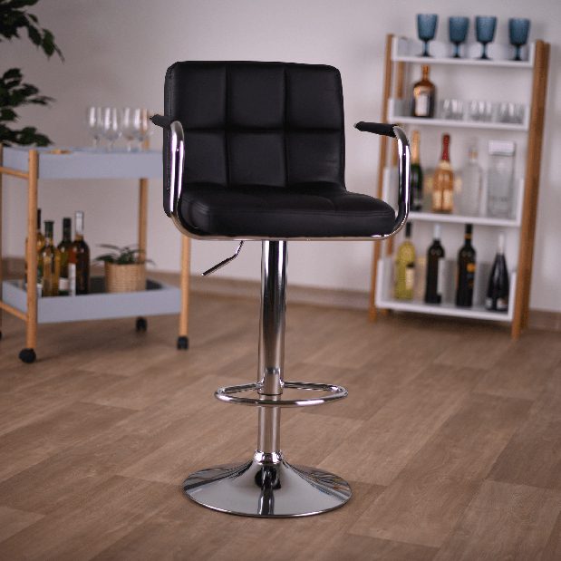 Barová židle Luver (černá)