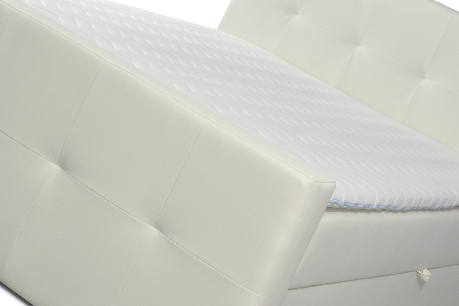 Jednolůžková postel Boxspring 120 cm Annira (bílá)