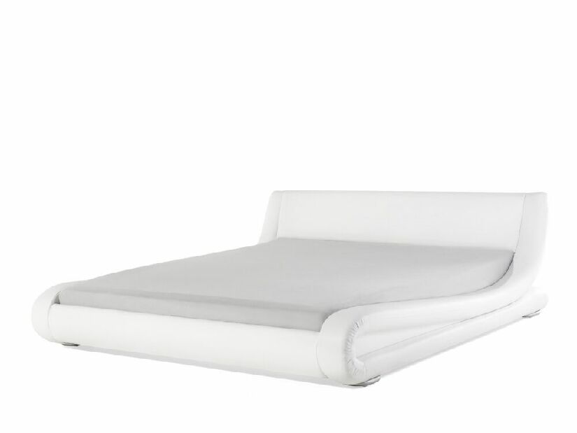 Manželská postel 180 cm AVENUE (s roštem) (bílá)