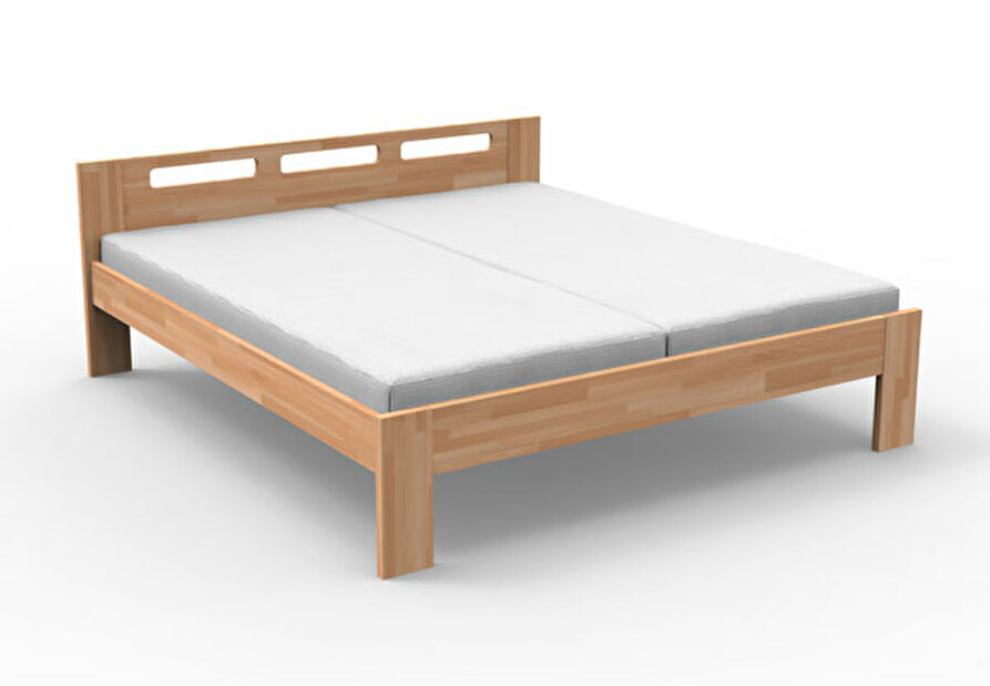 Manželská postel 180 cm Nela (masiv buk)