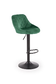 Barová židle Henrietta (tmavozelená + černá)