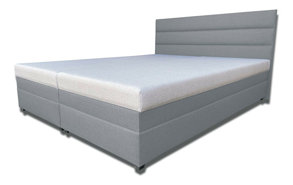 Manželská postel 160 cm Rebeka (s pružinovými matracemi) (světle šedá)