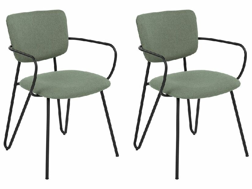 Set 2 ks jídelních židlí Emmanuelle (zelená)