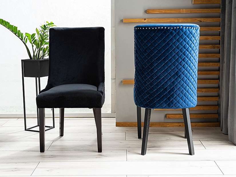 Jídelní židle Lelah (námořnická modrá + černá)