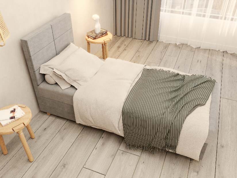  Jednolůžková postel 80 cm Picasso I (šedá) (s úl. prostorem a matrací)