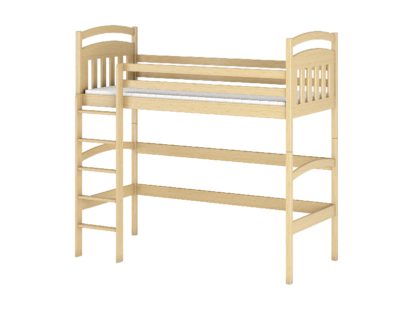 Dětská postel 80 cm Theo (s roštem a úl. prostorem) (borovice)