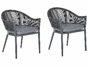 Set 2 ks. zahradních židlí Millet (tmavě šedá)