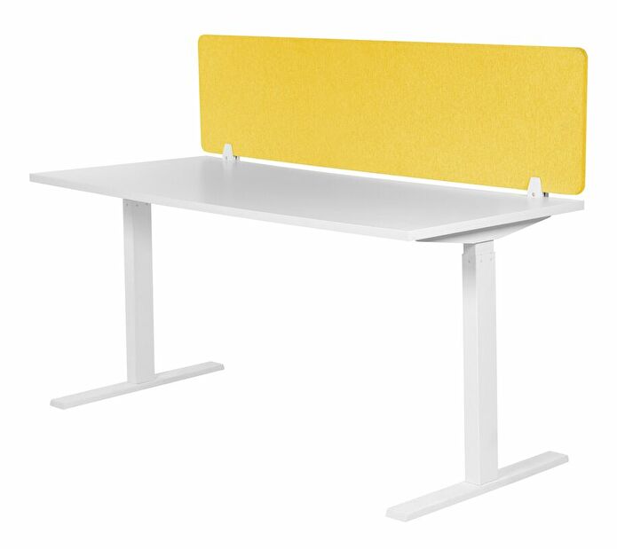 Přepážka na pracovní stůl 180 x 40 cm Walda (žlutá)