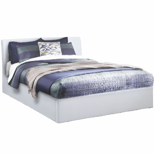 Manželská postel 160 cm Kralla (bílá) (s roštem) *výprodej