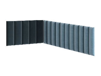 Set 16 čalouněných panelů Quadra 100x220x50 cm (mentolová)