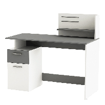 PC stolek Palgo (bílá + tmavě šedá)