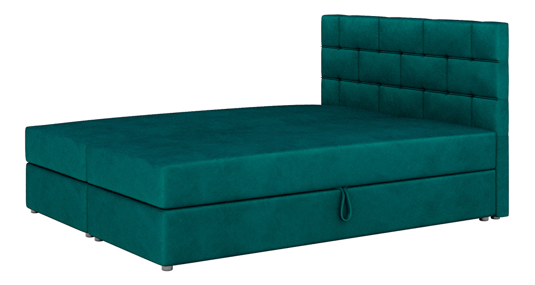Manželská postel Boxspring 140x200 cm Waller (s roštem a matrací) (zelená) *výprodej