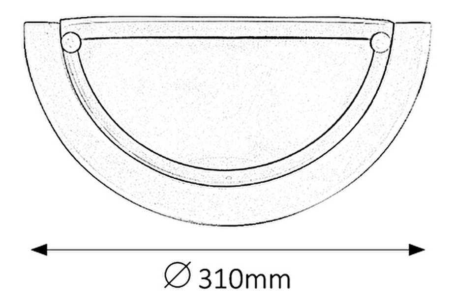 Nástěnné svítidlo Ufo 5161 (bílá + opálové sklo)