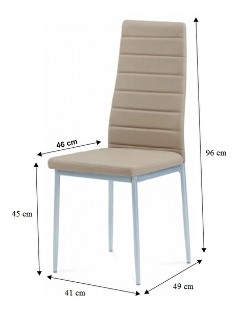 Set 6 ks. jídelních židlí Coleta nova (béžová ekokůže) *výprodej