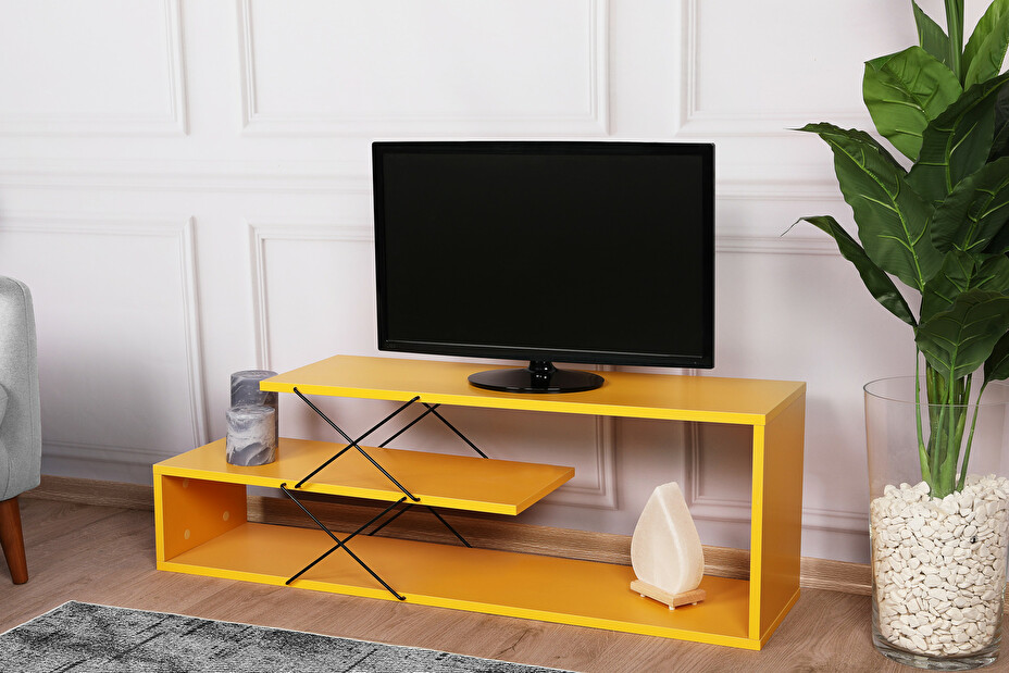TV stolek / skříňka Ziky (žlutá)