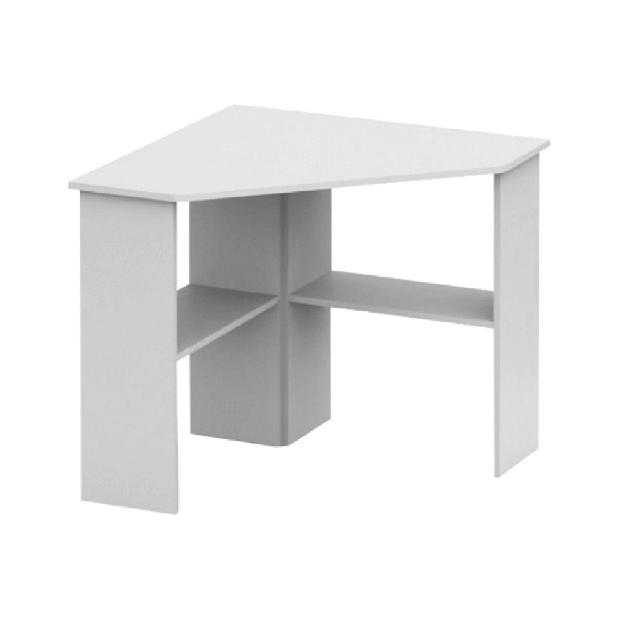 Rohový PC stolek Ray New (bílá) *výprodej