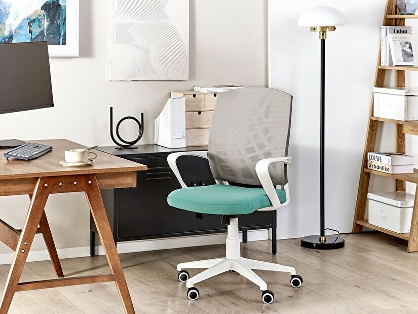 Kancelářská židle Bronia (šedá + modrá)