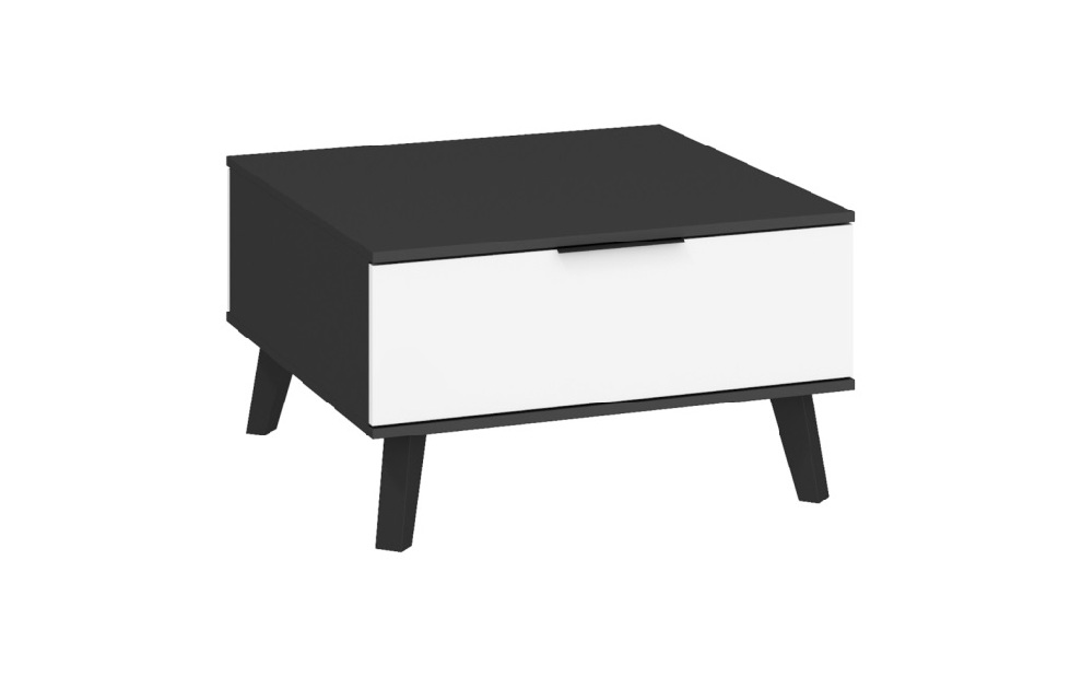 Konferenčný stolek Shela SVN-06 (černá + bílý lesk)