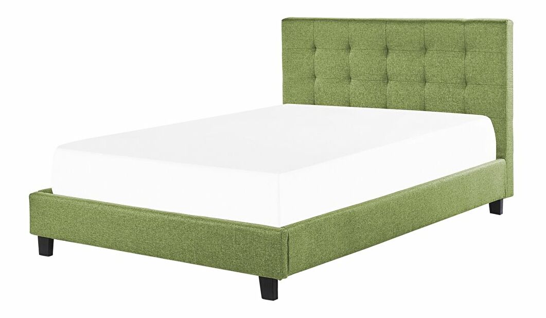 Manželská postel 160 cm Rhiannon (zelená) (s roštem)