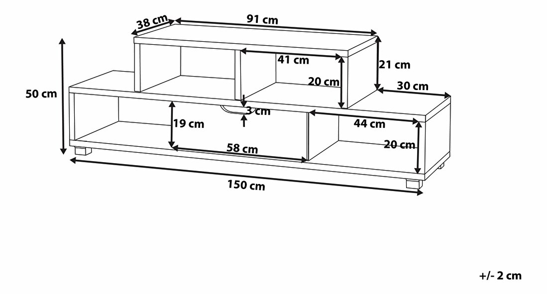 TV stolek/skříňka Calicut (světlé dřevo)