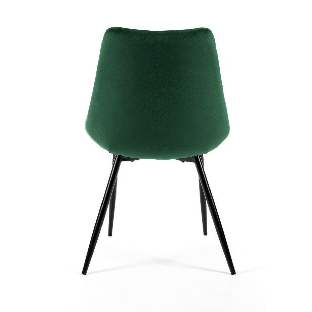 Jídelní židle Sariel (tmavě zelená) (2ks)