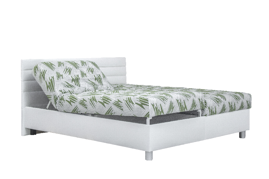 Manželská postel 180 cm Blanář Spa (bílá) (s rošty a matracemi Alena)