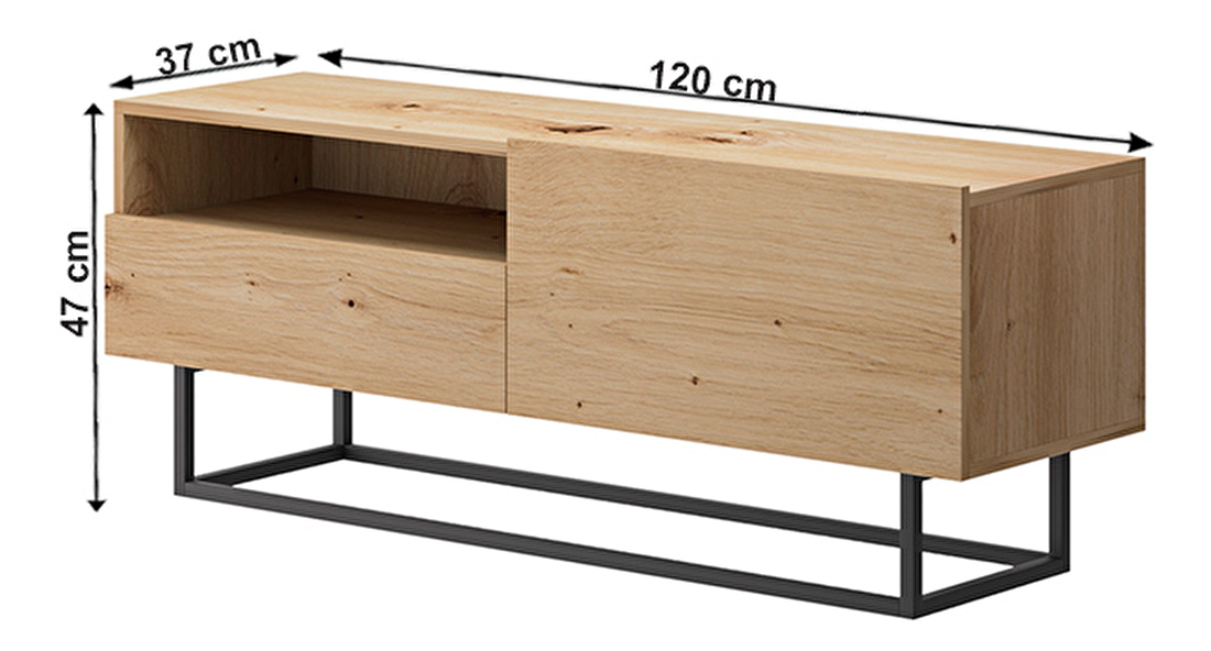 TV stolek/skříňka Svaren ERTVSZ 120 (dub artisan) *výprodej