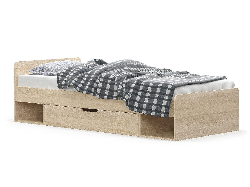 Jednolůžková postel 90 cm Terrell (dub sonoma) (bez roštu a matrace)