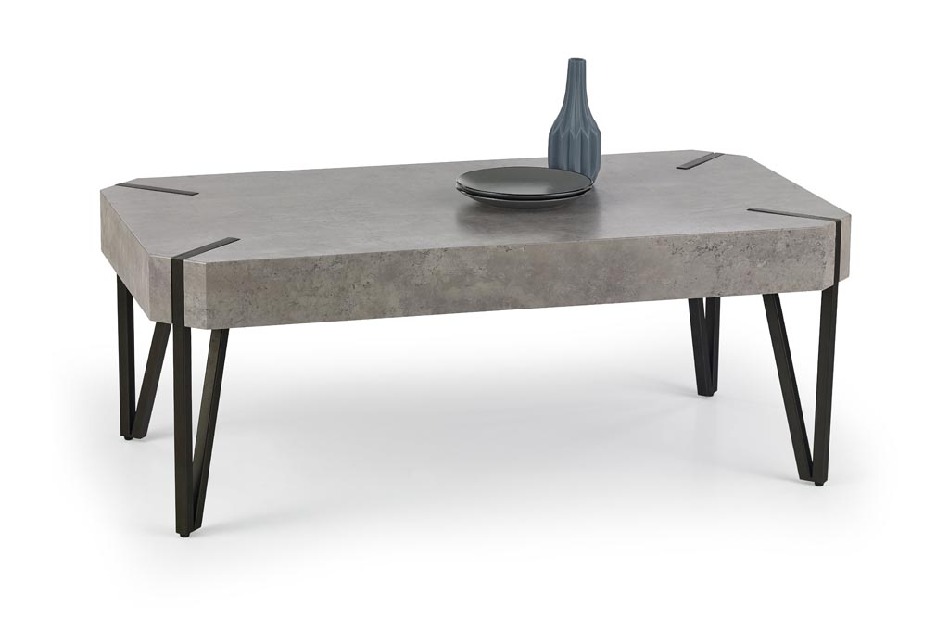 Konferenční stolek Emilia (beton + černá)