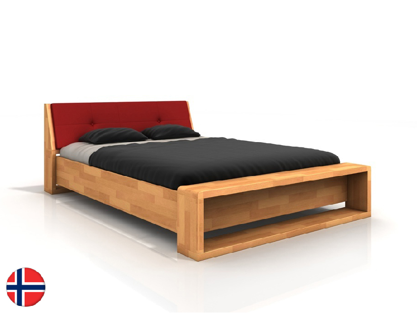 Manželská postel 180 cm Naturlig Ervik (buk) (s roštem)