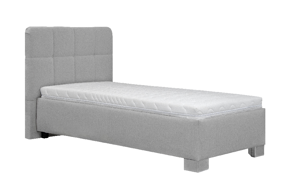 Jednolůžková postel 120 cm Blanář Kelly (světle šedá) (s roštem a matrací Nelly)