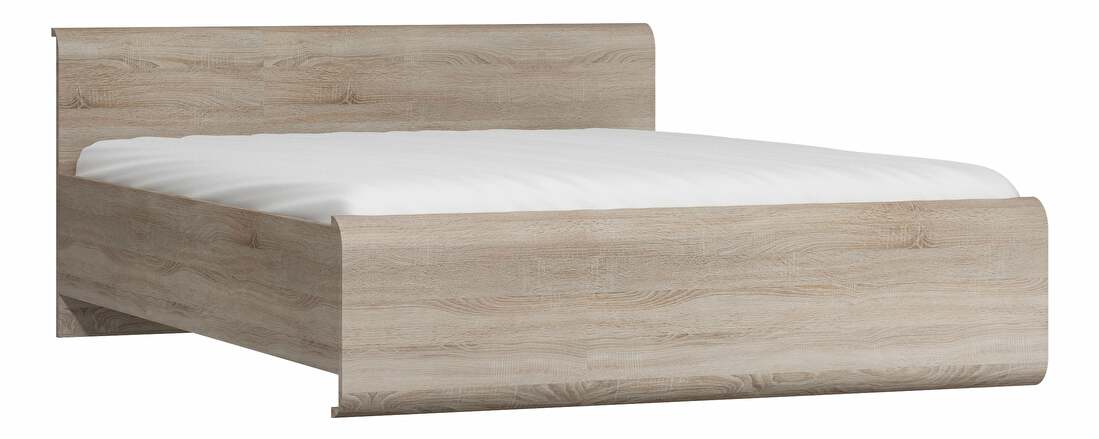 Manželská postel 160 cm Lincoln (s roštem a matrací) (dub sonoma)
