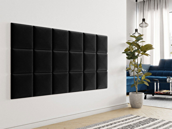 Čalouněný panel (10 ks) Pag 30x30 cm (černá) *výprodej