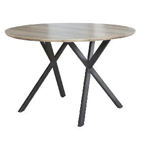 Jídelní stůl Papago (pro 4-6 osob) (dub šedý + černá)