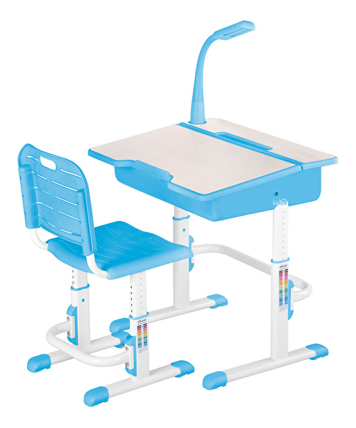 Dětský psací stolek ASTRO 2 modrá (se židlí)