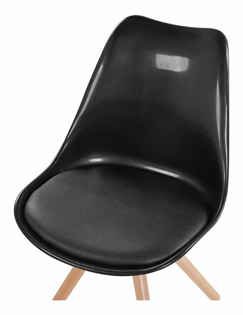 Set 2 ks. jídelních židlí Doha (černá)