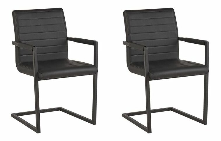 Set 2 ks. jídelních židlí BAFORA (černá)