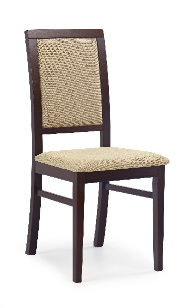 Jídelní židle Sporle Ořech tmavý + béž