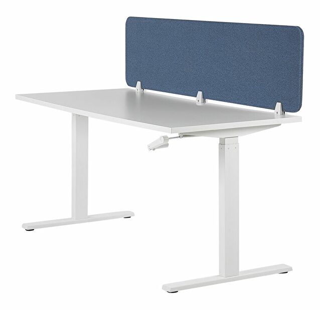 Přepážka na pracovní stůl 180x40 cm Whitley (modrá)