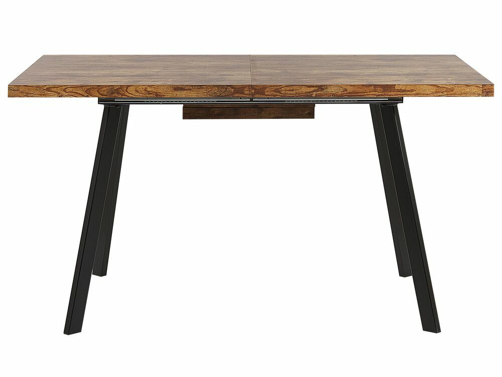 Jídelní stůl HAWER (světlé dřevo + černá) (pro 6 až 8 osob)