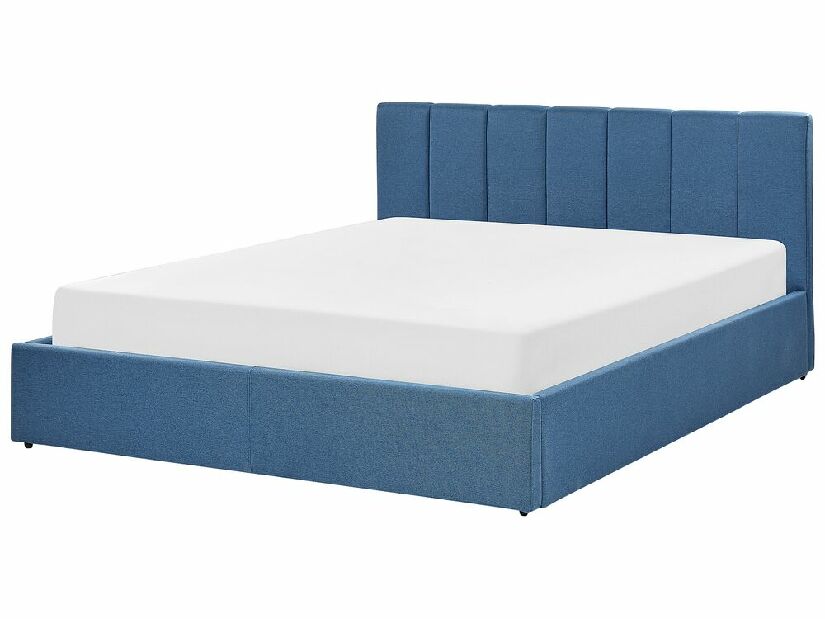Manželská postel 160 cm Dabria (modrá) (s roštem) (s úl. prostorem)