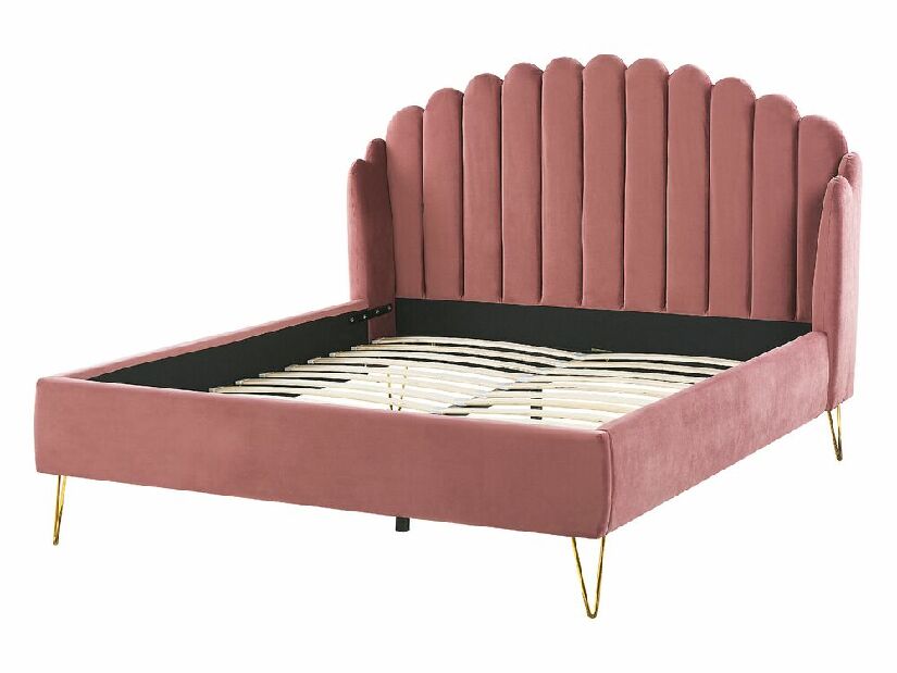 Manželská postel 140 cm Alise (růžová) (s roštem)